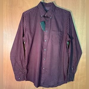 NWT Button Up Purple Plaid Shirt